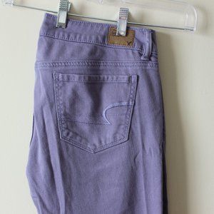 American Eagle Purple Skinny Jeans Size 6